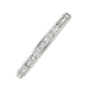 An 18ct gold diamond half eternity ring