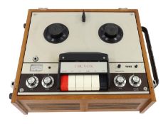 1960s Truvox Series 50 reel-to-reel tape recorder with teak veneered case for spares and repairs;