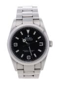 Rolex Oyster Perpetual Explorer stainless steel gentleman's wristwatch, reference no. 114270, serial