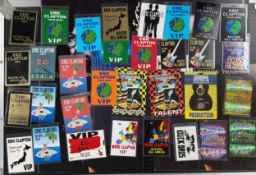 Eric Clapton & Cream - Forty-three various Eric Clapton and Cream concert passes of multiple tours