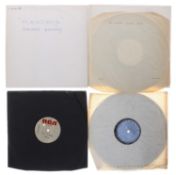 Four white label and one factory sample vinyl records to include a Plainsong advance pressing second