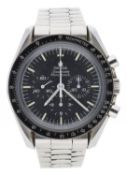 Rare Omega Speedmaster Professional 'Apollo XI Speedmaster' Chronograph stainless steel gentleman'