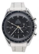 Omega Speedmaster Professional 'Moon' Chronograph stainless steel gentleman's wristwatch,