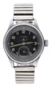 Timor WWII British Military issue 'Dirty Dozen' nickel and stainless steel gentleman's wristwatch,