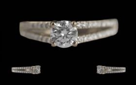 Ladies 18ct White Gold Contemporary Desi