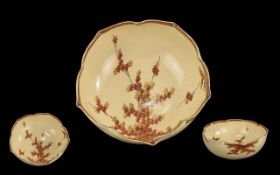 Small Satsuma Meiji Period Shaped Bowl,
