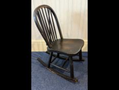 1916 Child's Windsor Style Rocking Chair