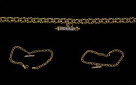 Ladies - Pleasing 9ct Gold Curb Bracelet