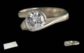 Ladies - Platinum Single Stone Diamond S