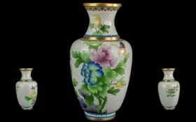 Large Chinese Cloisonne Vase, finely dec