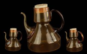 A Rare Victorian Amber Glass Wine Carafe