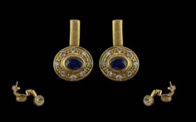 Ladies Pair of 18ct Gold Exquisite Diamo
