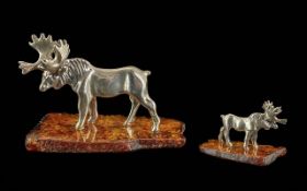 Novelty Silver Figure Of An Elk/Reineer