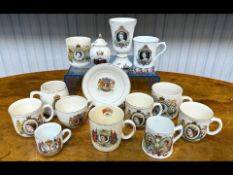 Collection of Royal Memorabilia Pottery,
