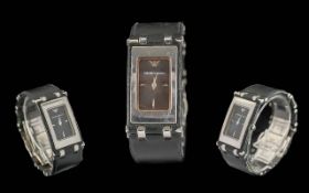 Emporio Armani Ladies Wristwatch, black