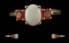 Ladies Pleasing 10ct Gold Opal / Topaz S