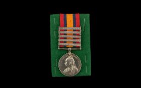 Queens South Africa Medal with five clasps South Africa 1902, South Africa 1901 Transvaal, Orange