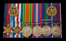 WW2 Group of Six Medals with a Malaya General Service Medal awarded to 1866240 SJT J G W Hardy RAF