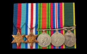 WW2 Group of Five Medals Territorial Medal awarded to 2041300 CPL A F TISBURY R.E.M.E