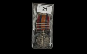 Queens South Africa Medal with three clasps Wittebergen, Transvaal and Cape Colony awarded to 735