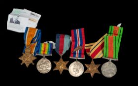 WW2 Group Of Medals In Addressed Card Box With Associated Paperwork For Major Nelson Fuller Coghill.