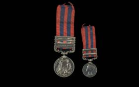 Victoria India General Service Medal With Two Clasps Hazara 1888 & 1891 awarded to 1529 PTE G