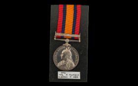 Queens South Africa Medal with Defence of Kimberley Clasp awarded to 276 TPR J THOMPSON KIMBERLEY LT