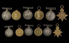 Family Interest - WW1 Trio of Medals 1914-15 Star British War Medal & Victory Medal. Awarded to