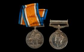 WW1 British War Medal awarded to 14892924 LCPL F R MAXFIELD RE together with General Service Medal