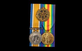 WW1 RAF Pair British War and Victory Medal awarded to 280745 3 A M A D LEIS RAF