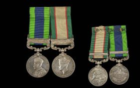 Two India General Service Medals One With North West Frontier 1935 Clasp & The Other With North West