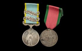 1854 Crimea Medal with Two Clasps Inkerman & Alma awarded to 1336 ALFRED LEECH 2 nd Battalion ITH