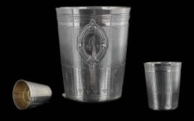 An Excellent Sterling Silver Beaker / Cup, Lovely Design and Quality.