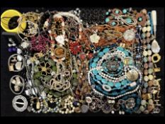 Box of Quality Costume Jewellery, comprising beads, pearls, crystals, necklaces, pendants, earrings,