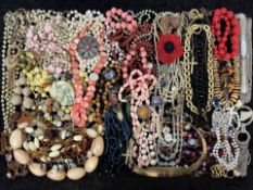Box of Quality Costume Jewellery, comprising beads, pearls, crystals, necklaces, pendants, earrings,