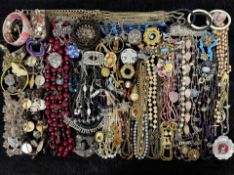 Box of Quality Costume Jewellery, comprising beads, pearls, crystals, necklaces, pendants, earrings,