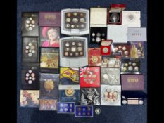 Collection of Coins, mostly Royal Mint, to include 2000 and 2001 Proof Coin Collection,