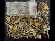Large Collection of Pocket Watch and Clock Keys, antique, hundreds.