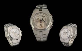 Seiko - Arctura Kinetic Chronograph Gents Steel Watch Strap. c.1970's.