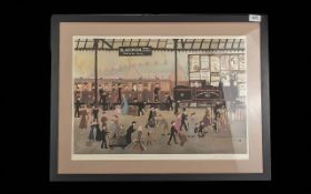 Two Helen Bradley Signed Prints, one depicting Blackpool South Shore Station,