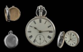 John Anderson of Elgin Fine Sterling Silver Pair Cased Pocket Watch.