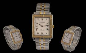 Raymond Weil Geneve 'Parsifal' Gold Tone & Steel Wristwatch.