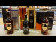 Collection of Spirits, comprising Hennessy Cognac, Carlos Brandy, Metaxa, Foseca Port No.