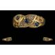 Antique Period Ladies 18ct Gold Sapphire & Diamond Set Ring - Pleasing Design/ Setting. - Image 1 of 2