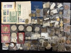 Small Collection of Mostly Low Value Coins, Queen Elizabeth, 1971 First Decimal Coin,