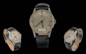 Omega - Gents Steel Cased Manual Wind Wrist Watch. c.1960's. Working at time of Cataloging.