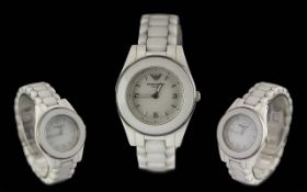 Emporio Armani Ladies Ceramic Quartz Wrist Watch.