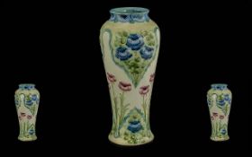 William Moorcroft Macintyre Signed 'Poppy' Baluster Vase - Of Pleasing Lustre.