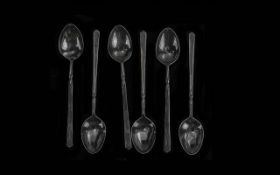 Set of ( 6 ) 925 Sterling Silver Teaspoons In Fitted Box. Fully Hallmarked for Silver.