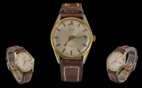 Rotary 21 Jewels Gold on Steel Gents Automatic Wrist Watch.